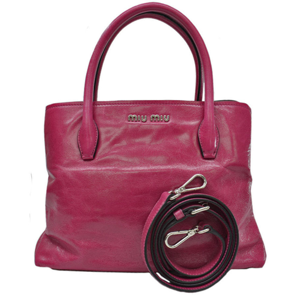 Miu Miu Bag Patent Leather Shocking Pink Handbag Shoulder Bag